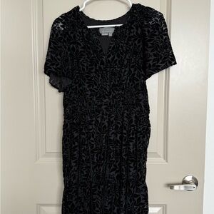 Anthropologie Elegant Black Floral Dress